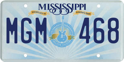 MS license plate MGM468