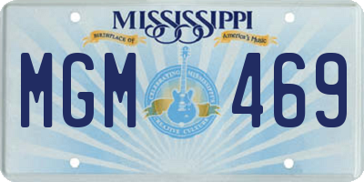 MS license plate MGM469