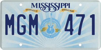 MS license plate MGM471