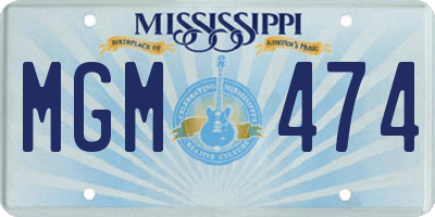 MS license plate MGM474