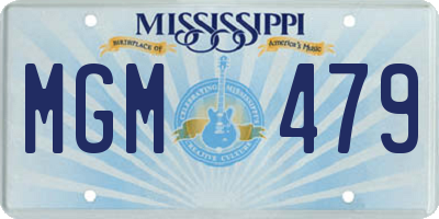 MS license plate MGM479