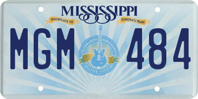 MS license plate MGM484