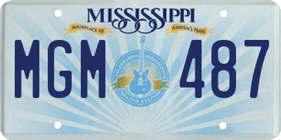 MS license plate MGM487