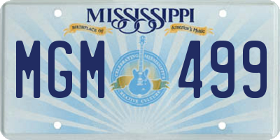 MS license plate MGM499