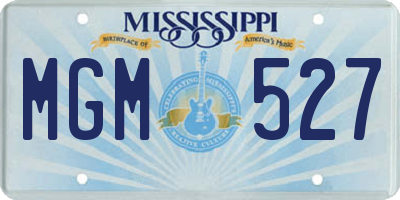 MS license plate MGM527