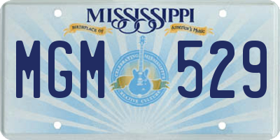 MS license plate MGM529