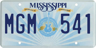 MS license plate MGM541