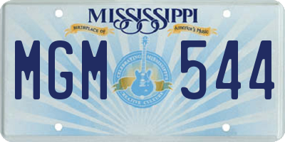 MS license plate MGM544