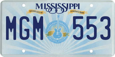 MS license plate MGM553