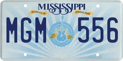 MS license plate MGM556