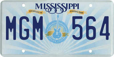 MS license plate MGM564