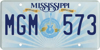 MS license plate MGM573