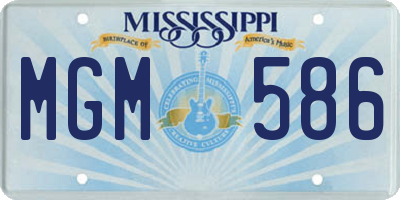 MS license plate MGM586