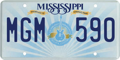 MS license plate MGM590