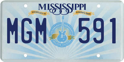 MS license plate MGM591