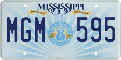 MS license plate MGM595