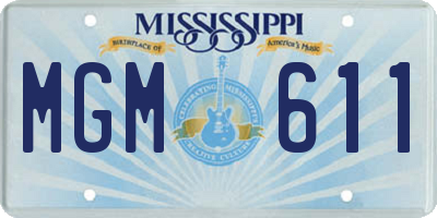 MS license plate MGM611