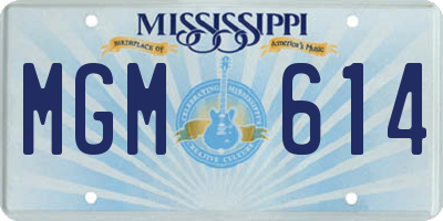 MS license plate MGM614