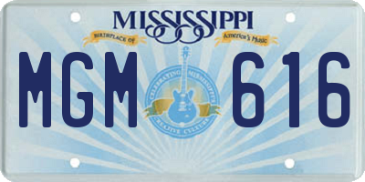 MS license plate MGM616