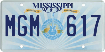 MS license plate MGM617