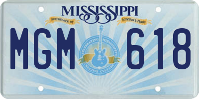 MS license plate MGM618