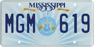 MS license plate MGM619