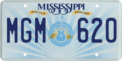 MS license plate MGM620