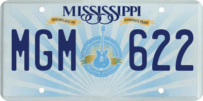 MS license plate MGM622