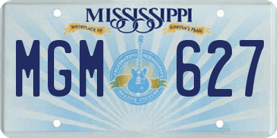 MS license plate MGM627