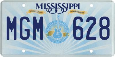 MS license plate MGM628