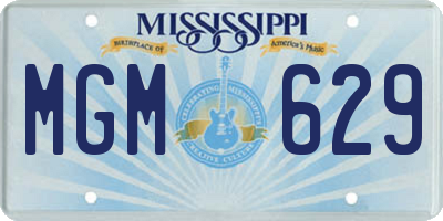 MS license plate MGM629