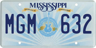 MS license plate MGM632