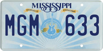 MS license plate MGM633