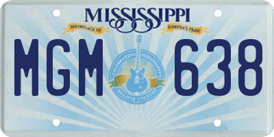 MS license plate MGM638