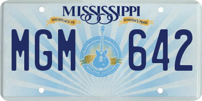 MS license plate MGM642