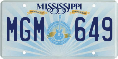 MS license plate MGM649