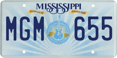 MS license plate MGM655