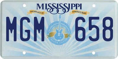 MS license plate MGM658