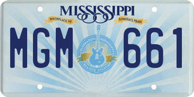 MS license plate MGM661