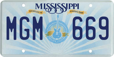 MS license plate MGM669