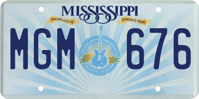 MS license plate MGM676