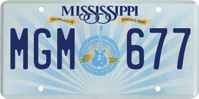 MS license plate MGM677