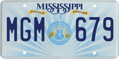 MS license plate MGM679