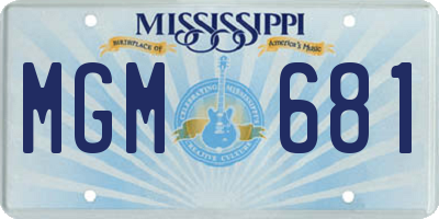 MS license plate MGM681