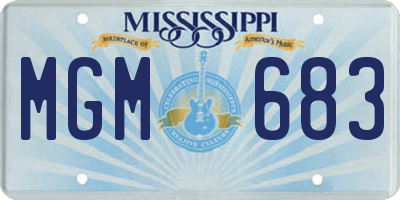 MS license plate MGM683