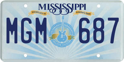 MS license plate MGM687