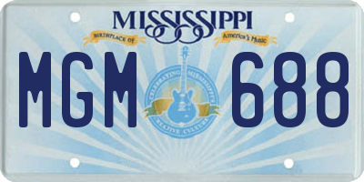 MS license plate MGM688