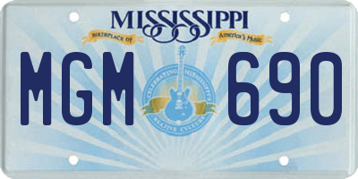 MS license plate MGM690
