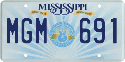 MS license plate MGM691