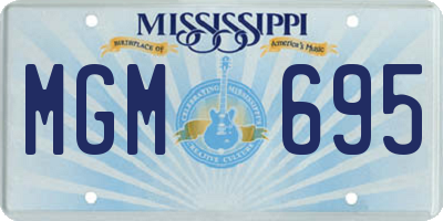 MS license plate MGM695
